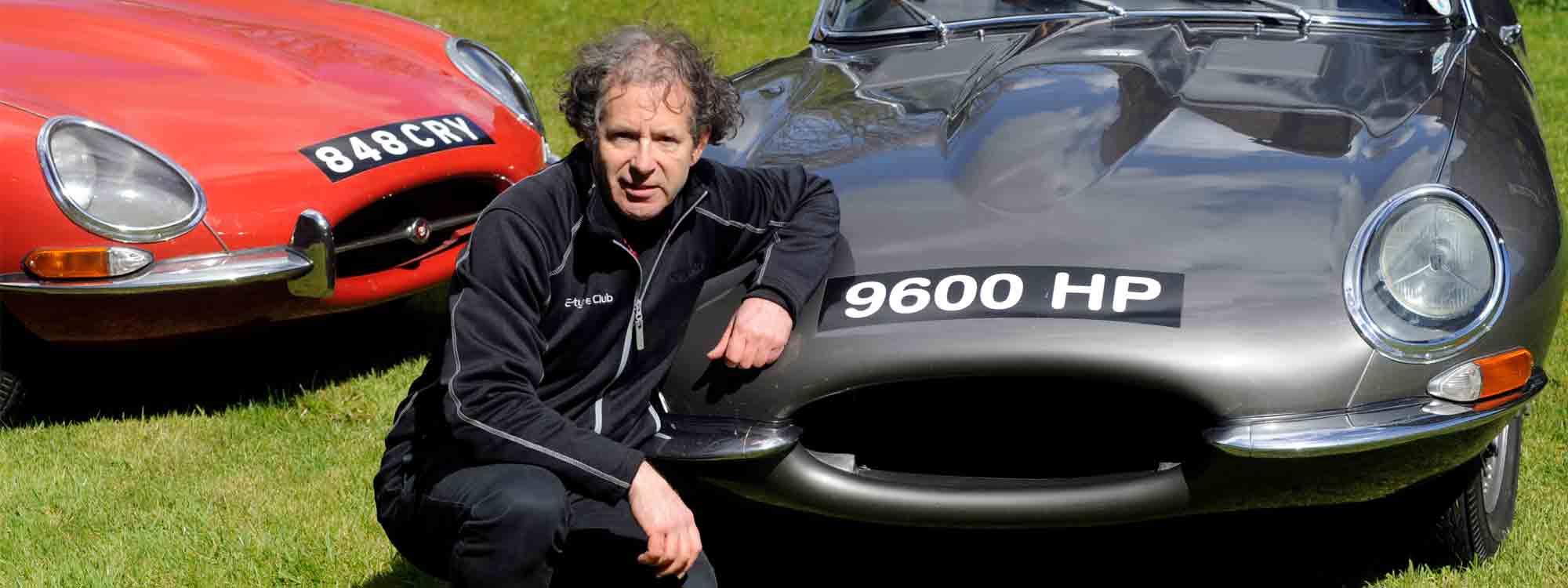 Philip Porter with his E-types