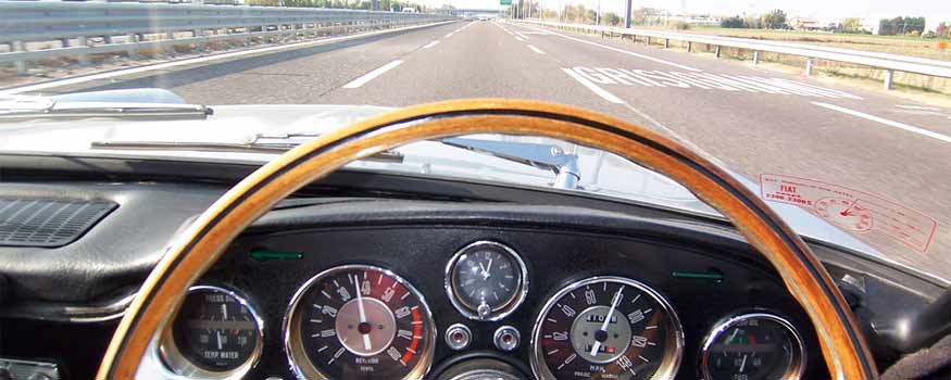 Road trip in a classic car