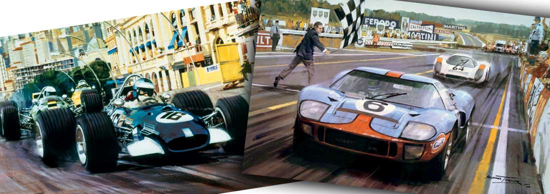 Motoring art by Michael Turner