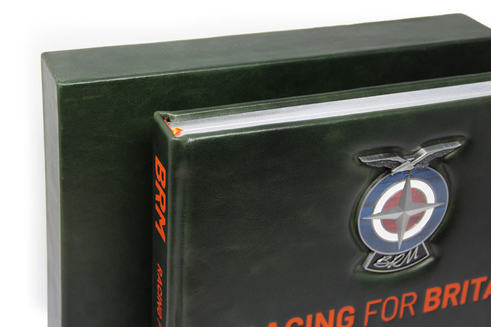 Binding detail on BRM Graham Hill Edition