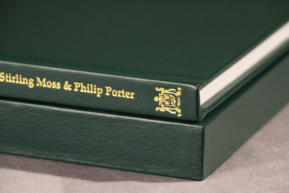 Binding detail Stirling Moss 1955 book