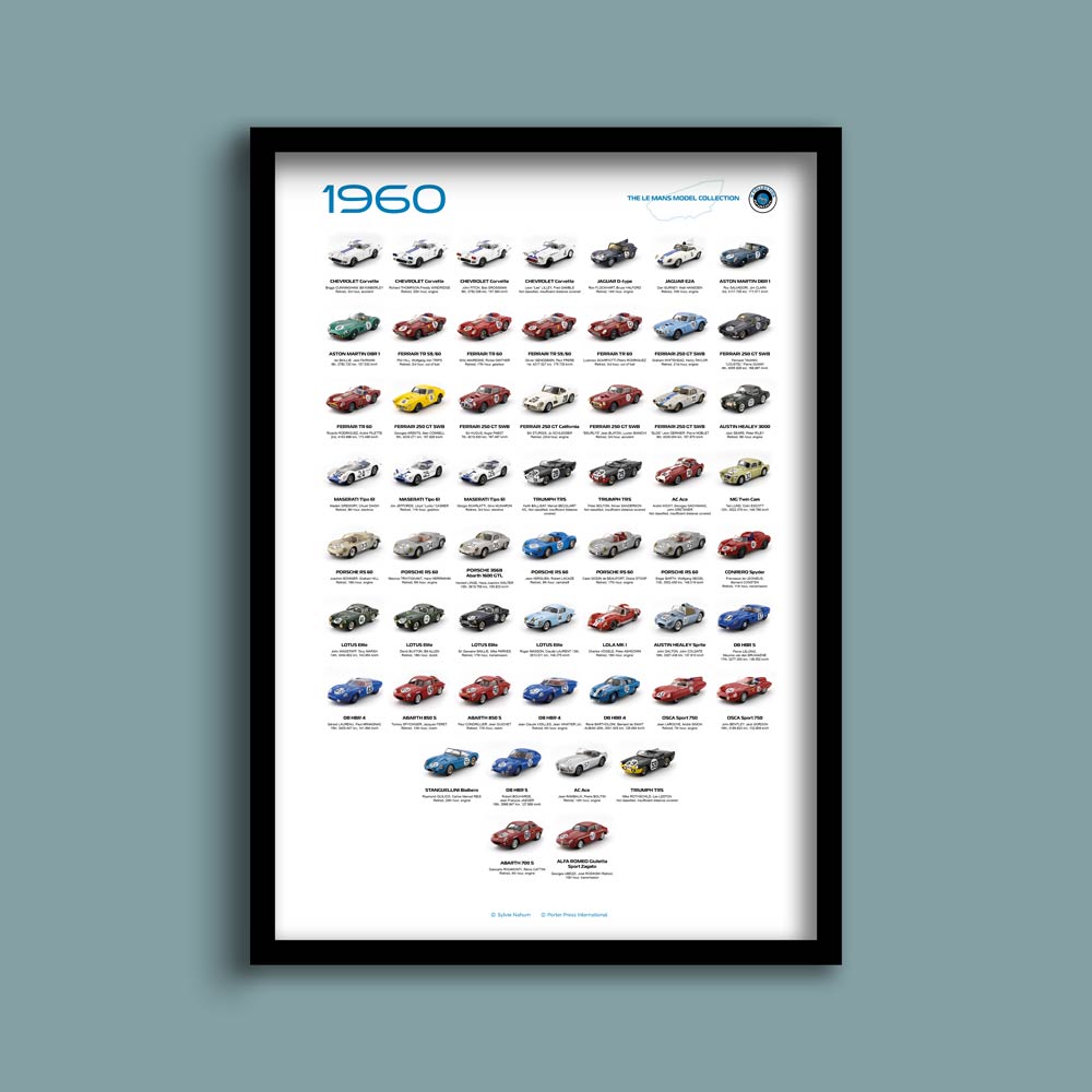 Le Mans race cars in 1960 print