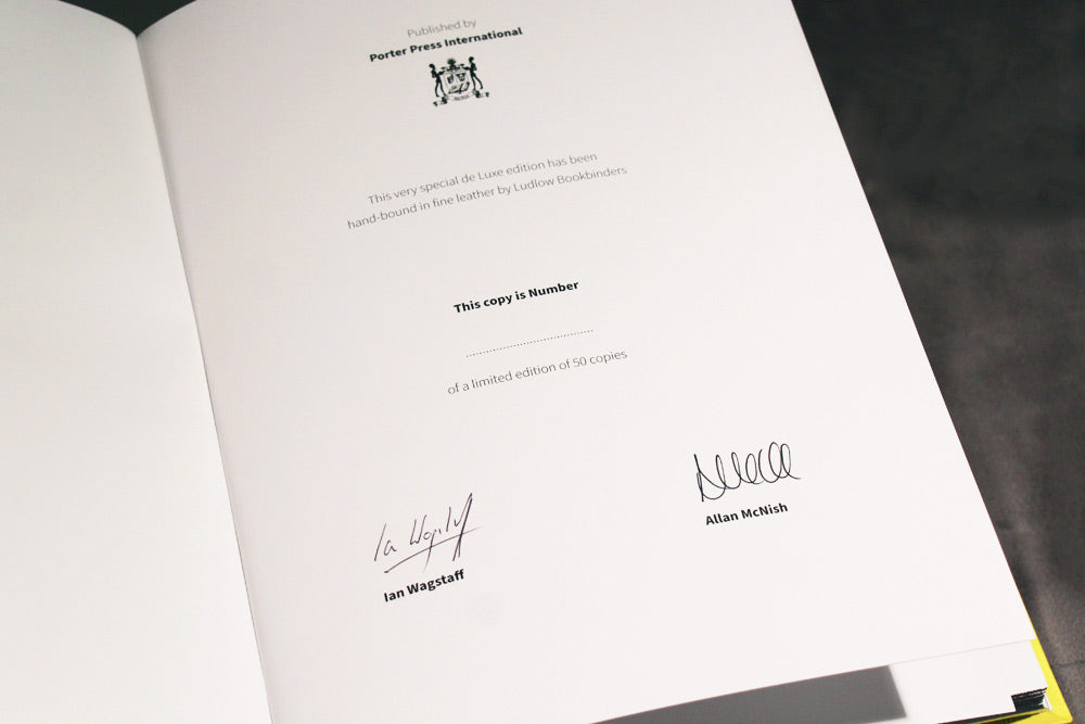 Signature page in Limited Edition Audi R8 book
