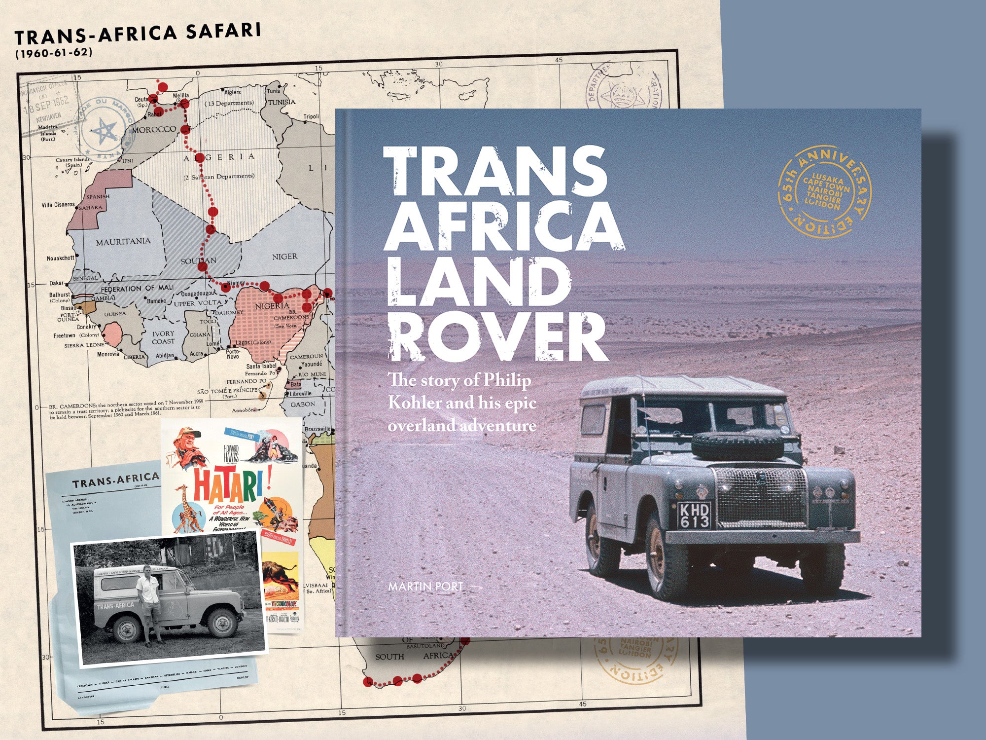 Trans-Africa Land-Rover book with map