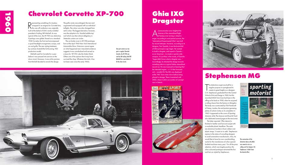 1960s Concept Cars - Chevrolet Corvette XP-700, Ghia IXG Dragster, Stephenson MG