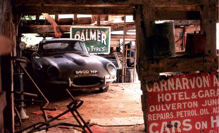 9600 HP E-type in barn