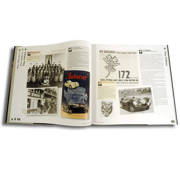 Leatherbound Jaguar history book  with archive images