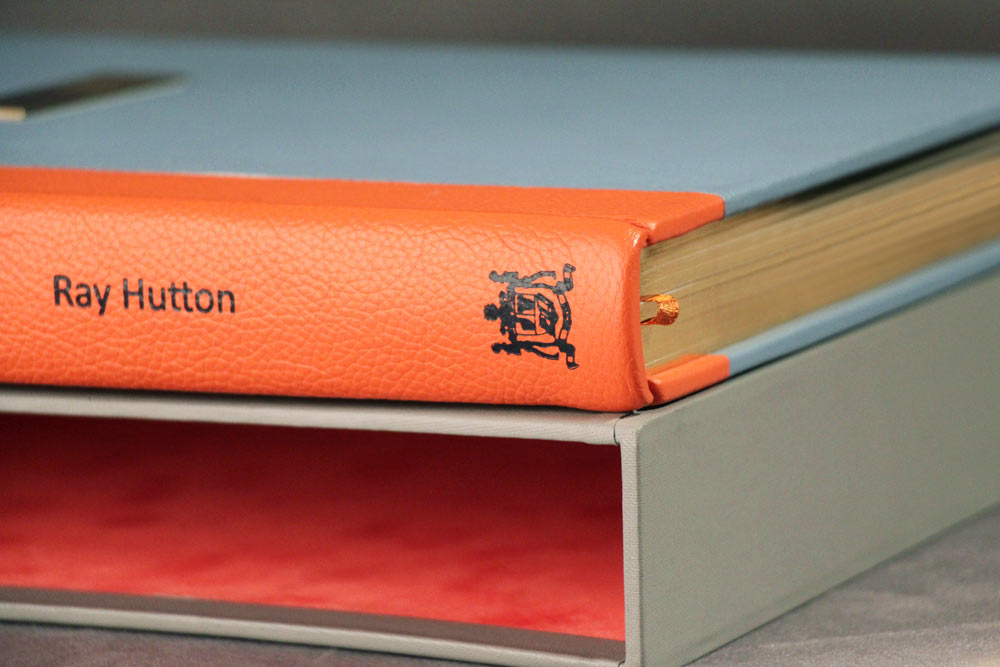 Leather bound book in Gulf colours