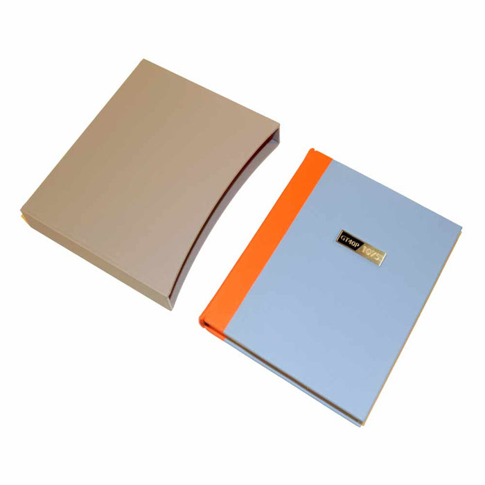 Leather bound book in Gulf colours
