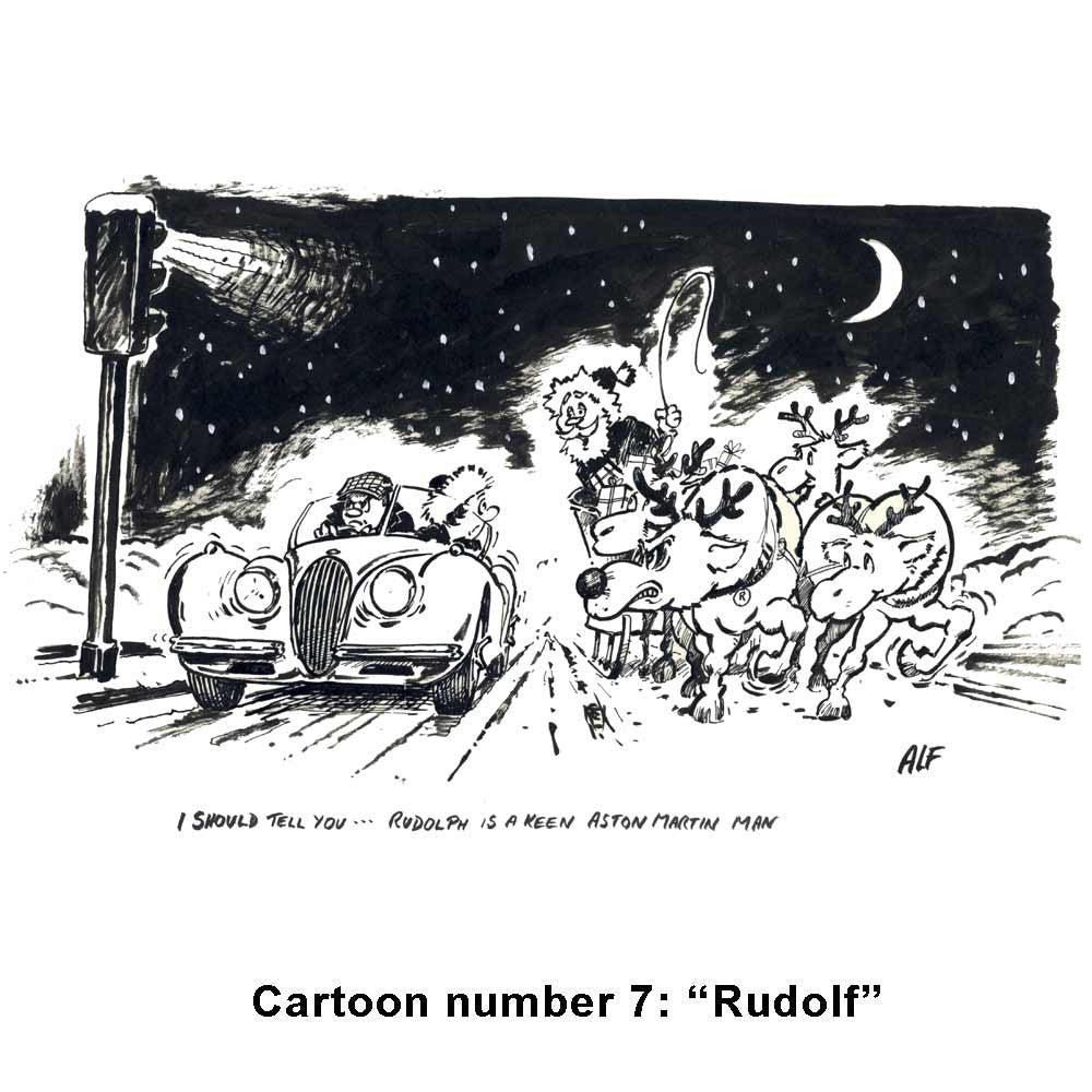 Jaguar XK Christmas cartoon