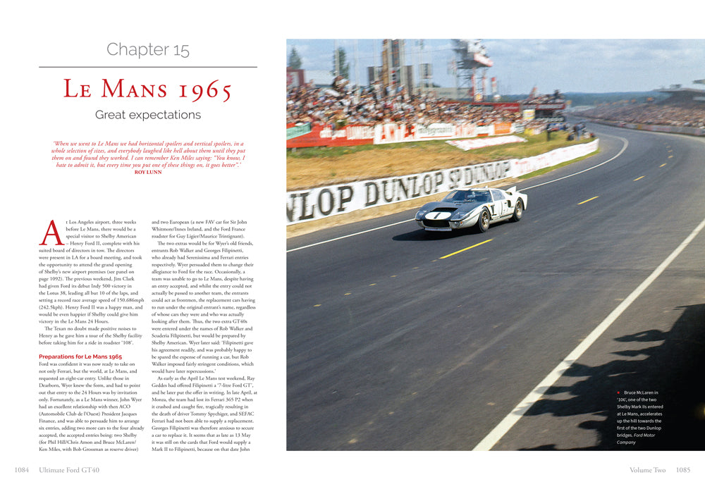 Bruce McLaren racing GT40 106 at Le Mans