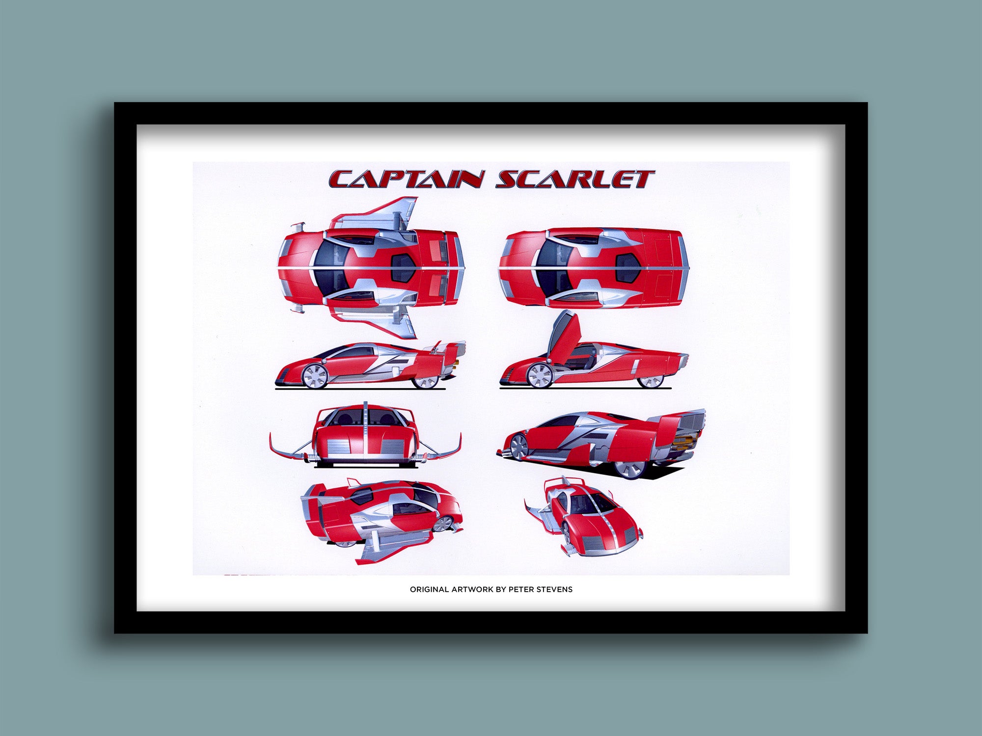 Captain Scarlet Vehicle Facets Print