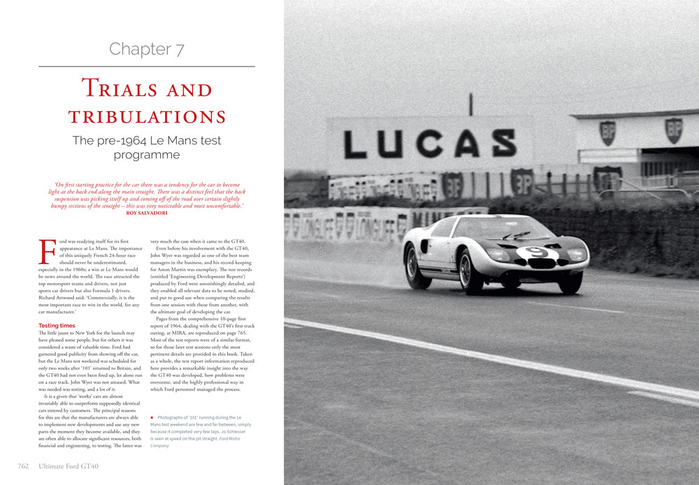 Ford GT40 101 testing at Le Mans in 1964