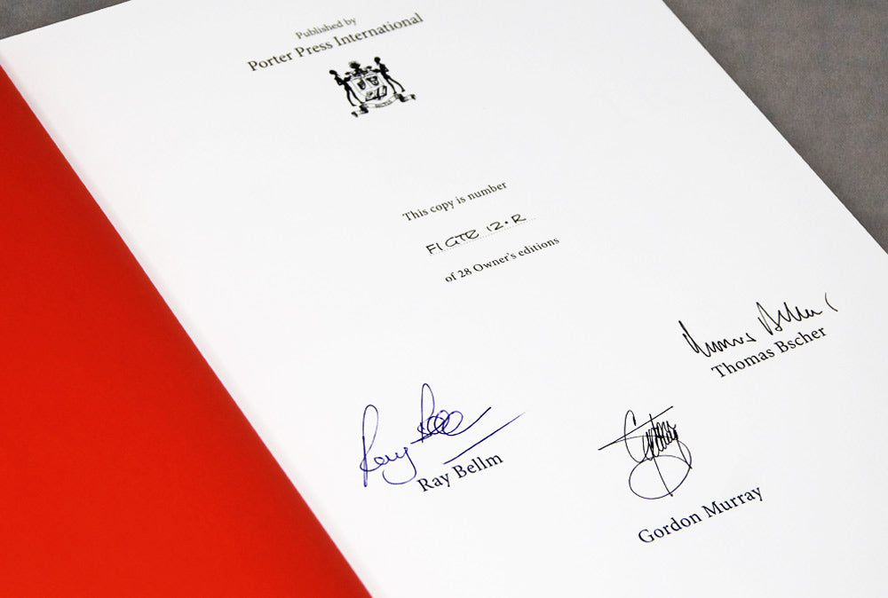 Gordon Murray, Ray Bellm and Thomas Bscher signatures