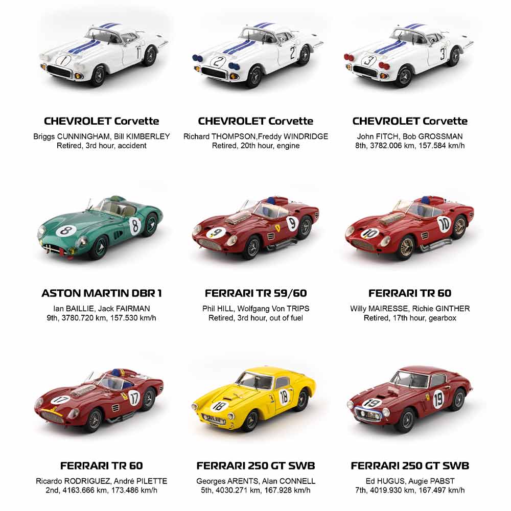 Le Mans Model Collection cars 1960