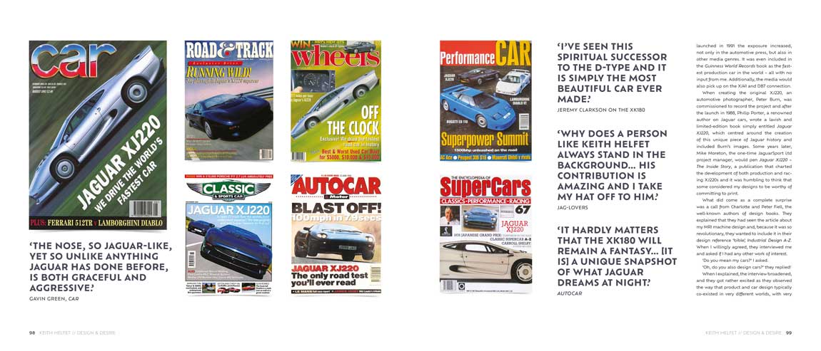 Reviews of Keith Helfet's car designs