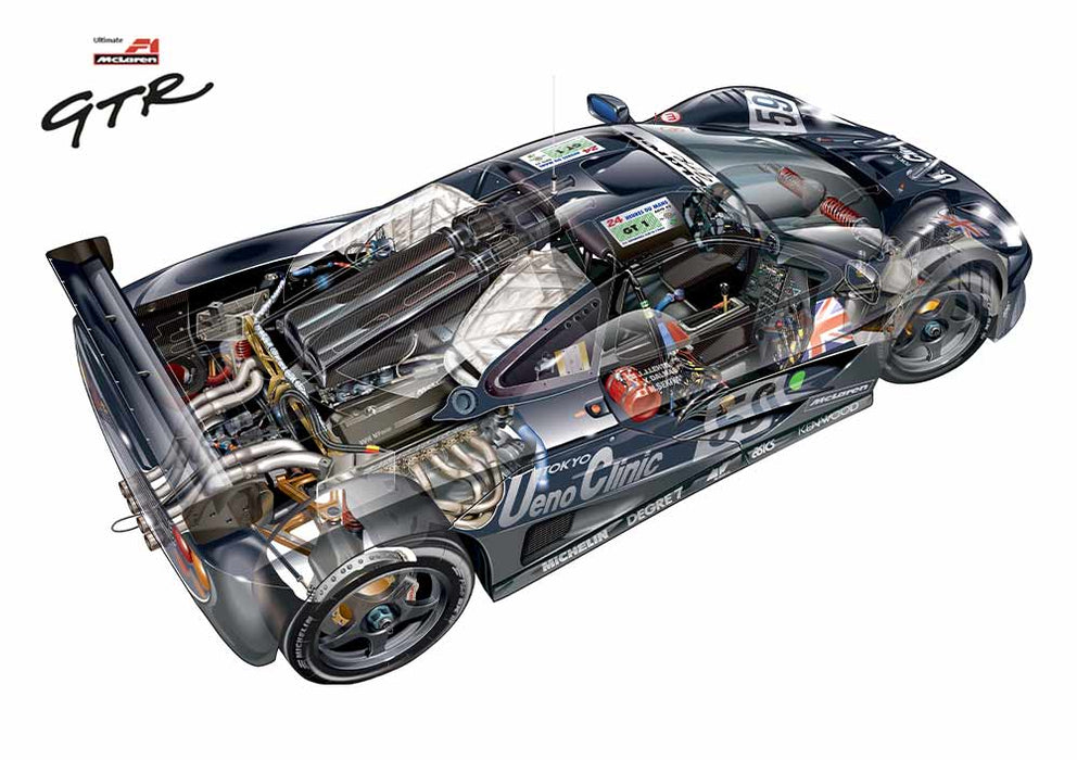 McLaren F1 GTR Cutaway