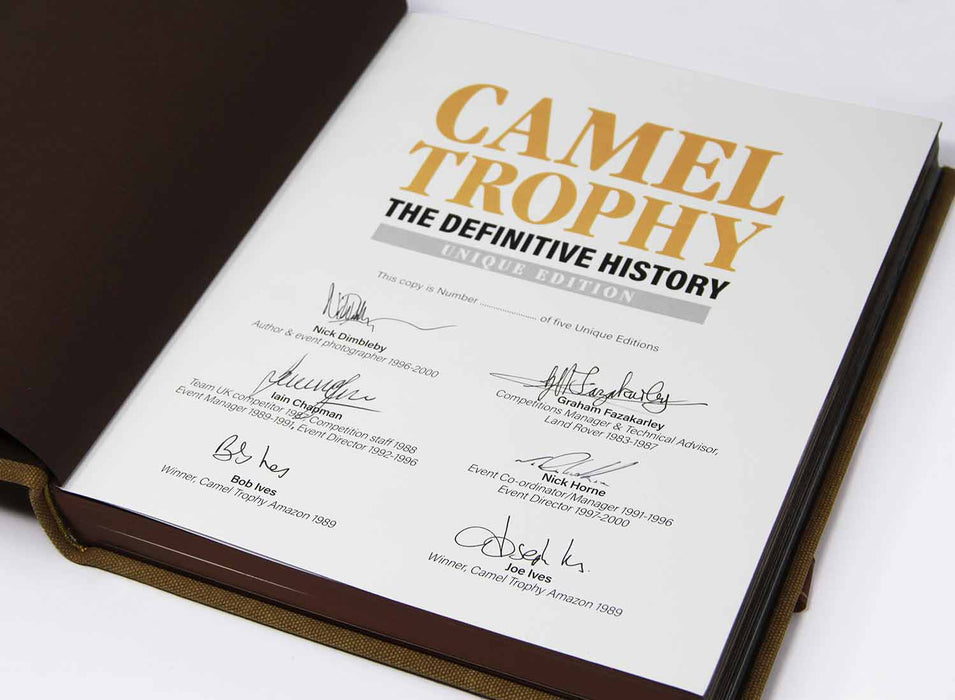 Camel Trophy Unique Edition signature page