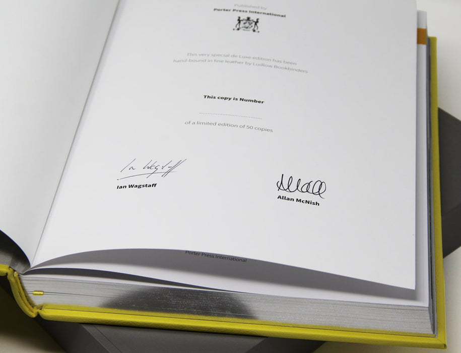 Signature page in Limited Edition Audi R8 book