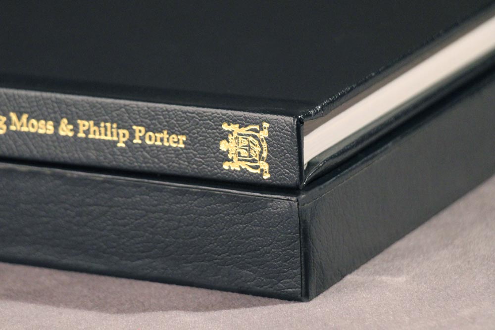 Binding detail on Stirling Moss 1961 book