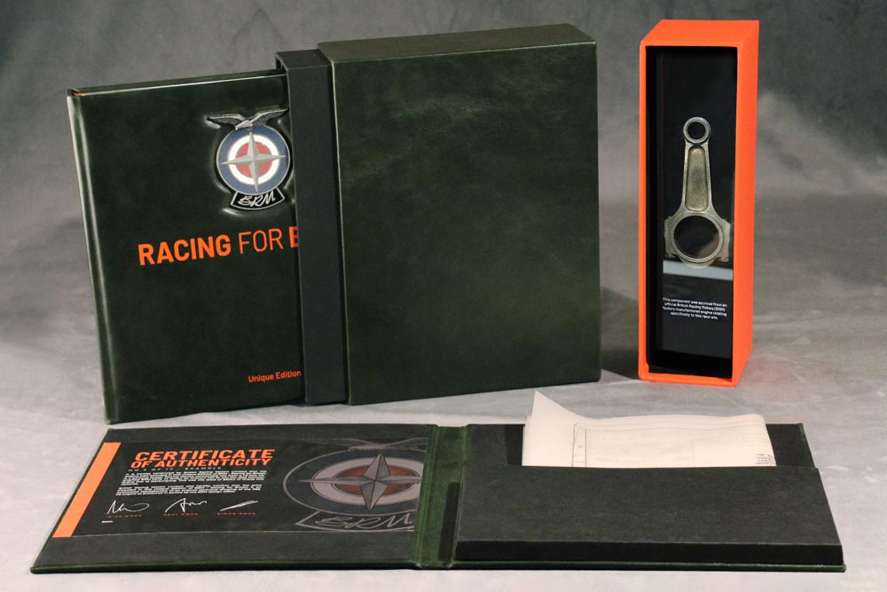 BRM book with conrod and technical drawing