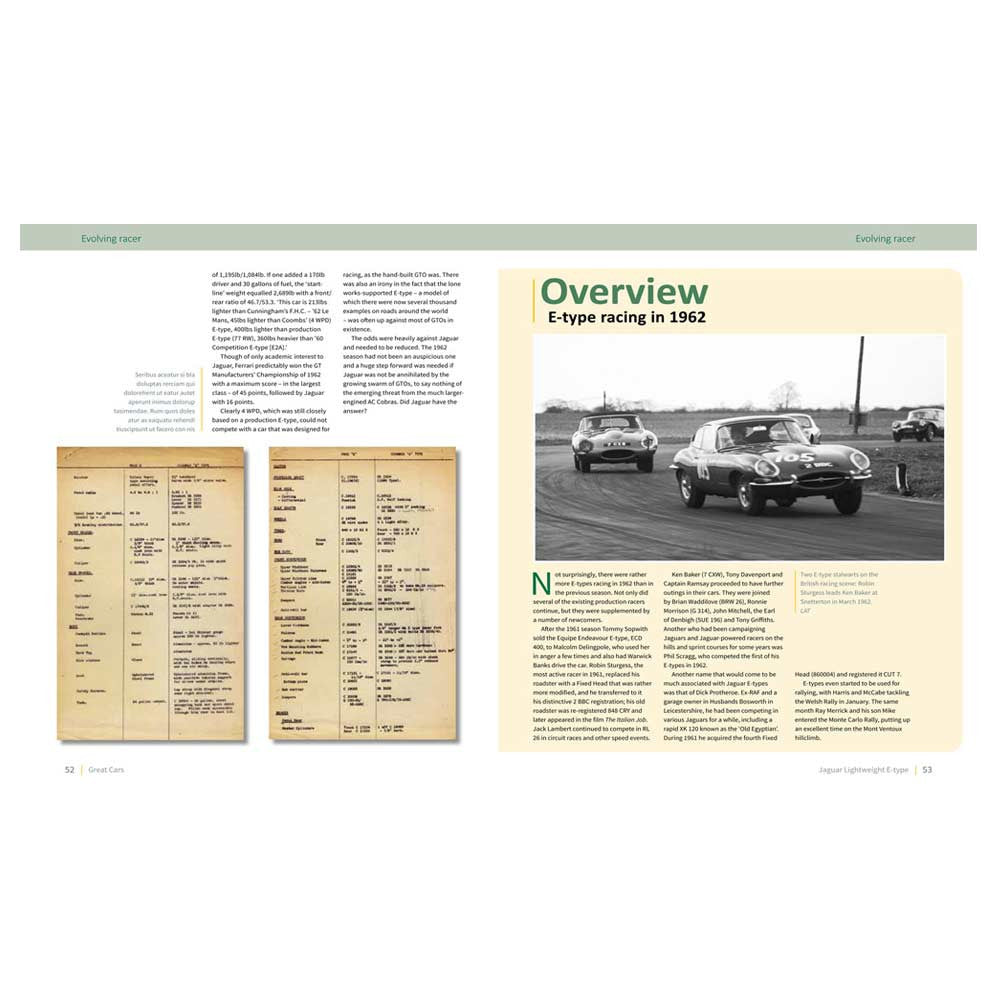 Classic car books - Jaguar E-type history