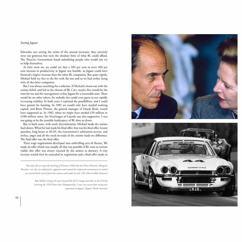 Norman Tebbit, Margaret Thatcher, Jaguar XJ-S, Trans-Am Championship