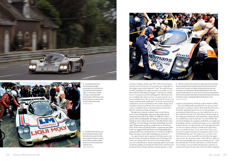 Derek Bell races ahead in Porsche 962