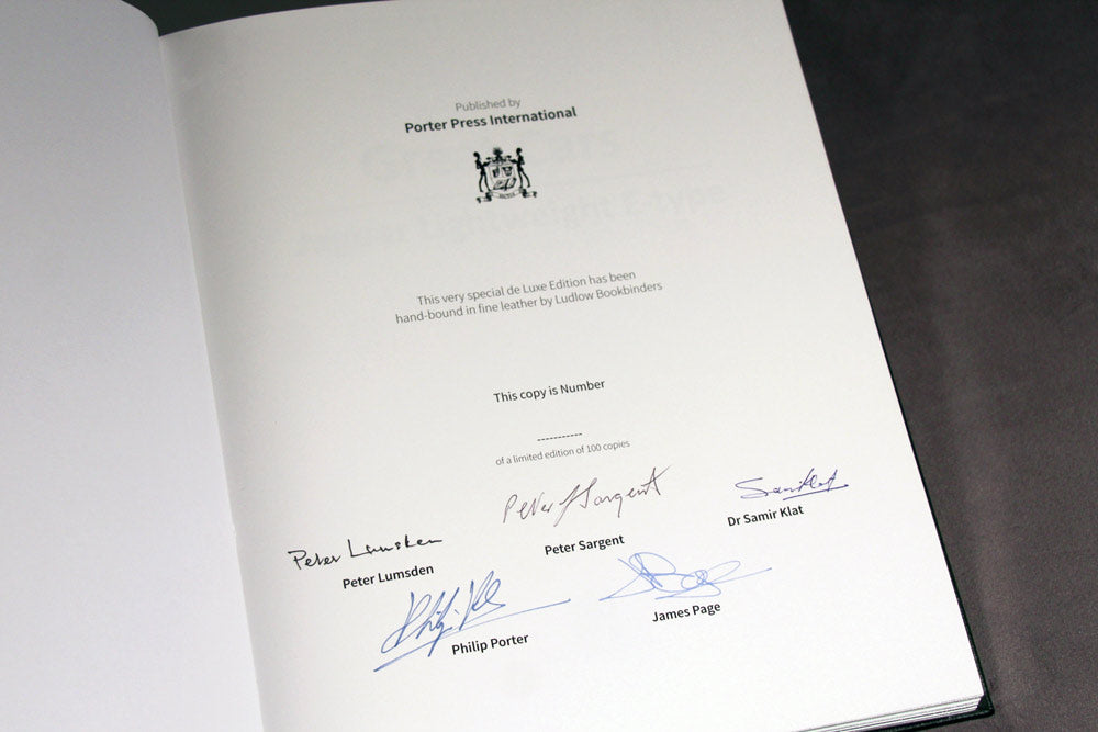 Peter Lumsden, Peter Sargent, Dr Samir Klat, James Page and Philip Porter signature