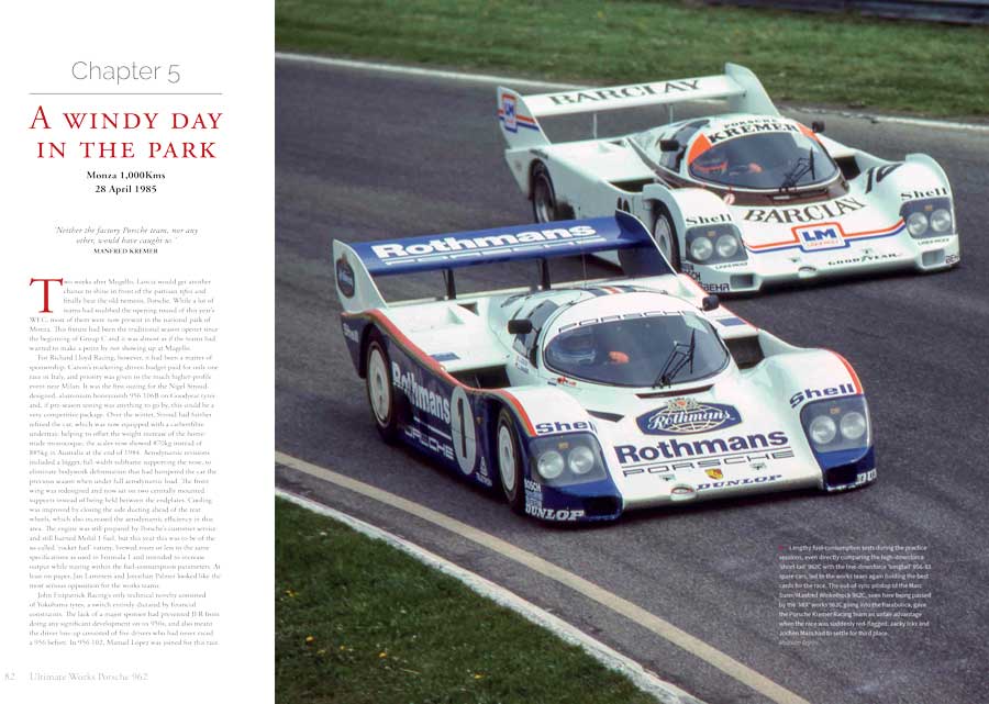 Monza April 1985 race Rothmans Porsche