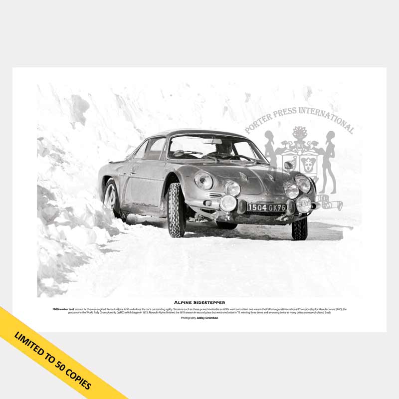 Renault Alpine A110 rallying in 1969