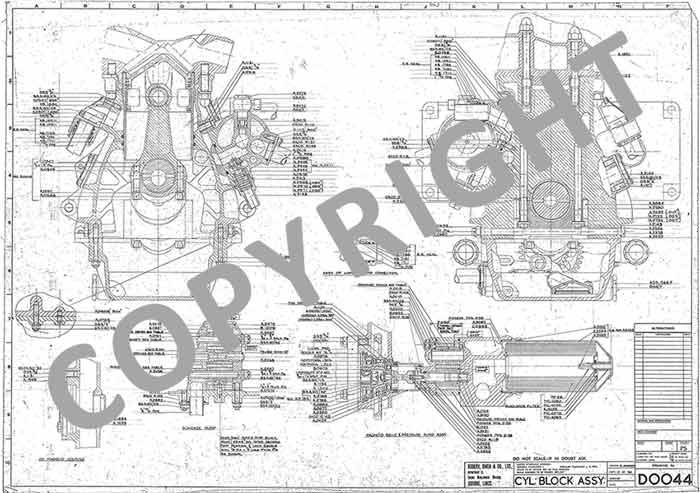 Technical drawing P25 engine