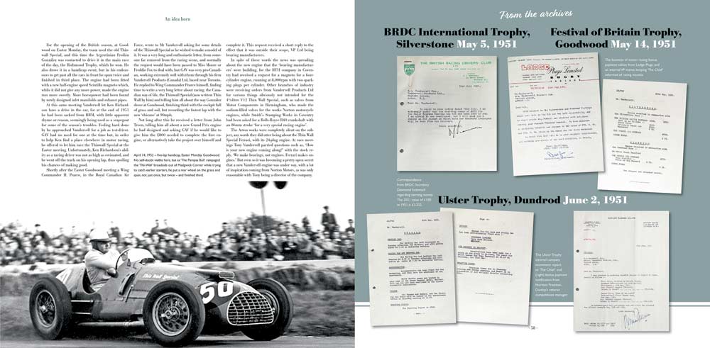 Vanwall race documents